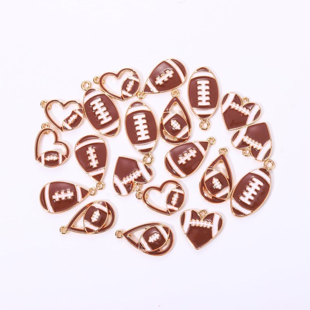 8595 20PCS Sports Charms Enamel Basketball Baseball Pendant Charms - Picture 5 of 6